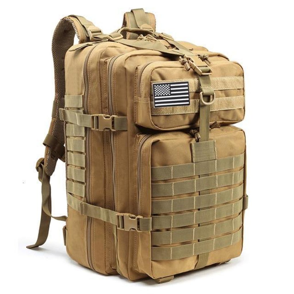 Brown large bag designed to carry lots of items - field ranger equipment.